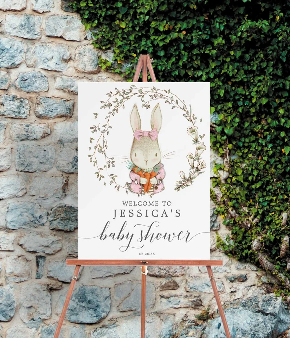 Baby Shower Graphics Rabbit Springtime Peter Rabbit Baby Shower Theme in Mr. McGregor's Garden