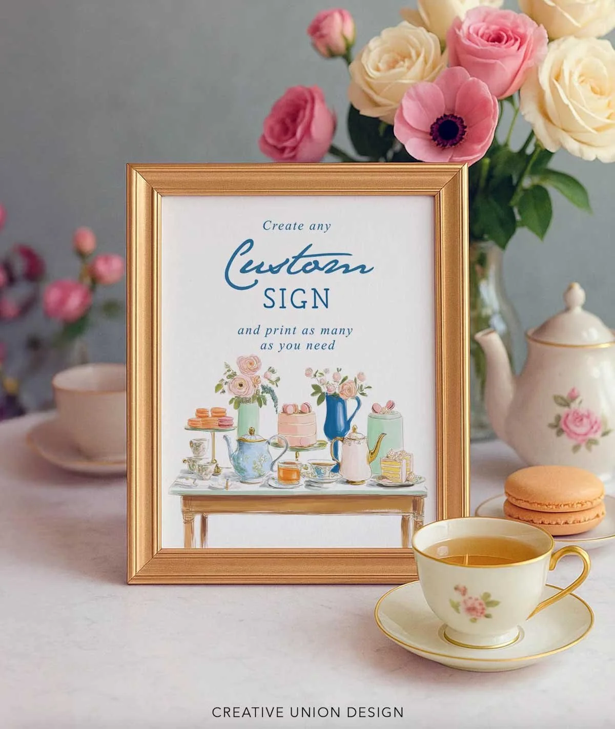 Bridal Shower Tea Part Tabletop Sign