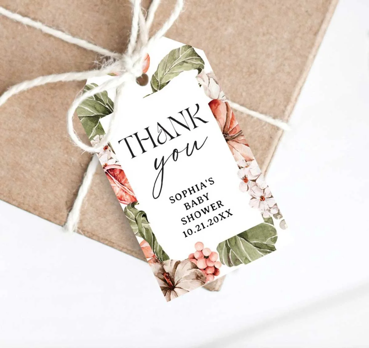 A Little Pumpkin Baby Shower Thank You Favor Tags
