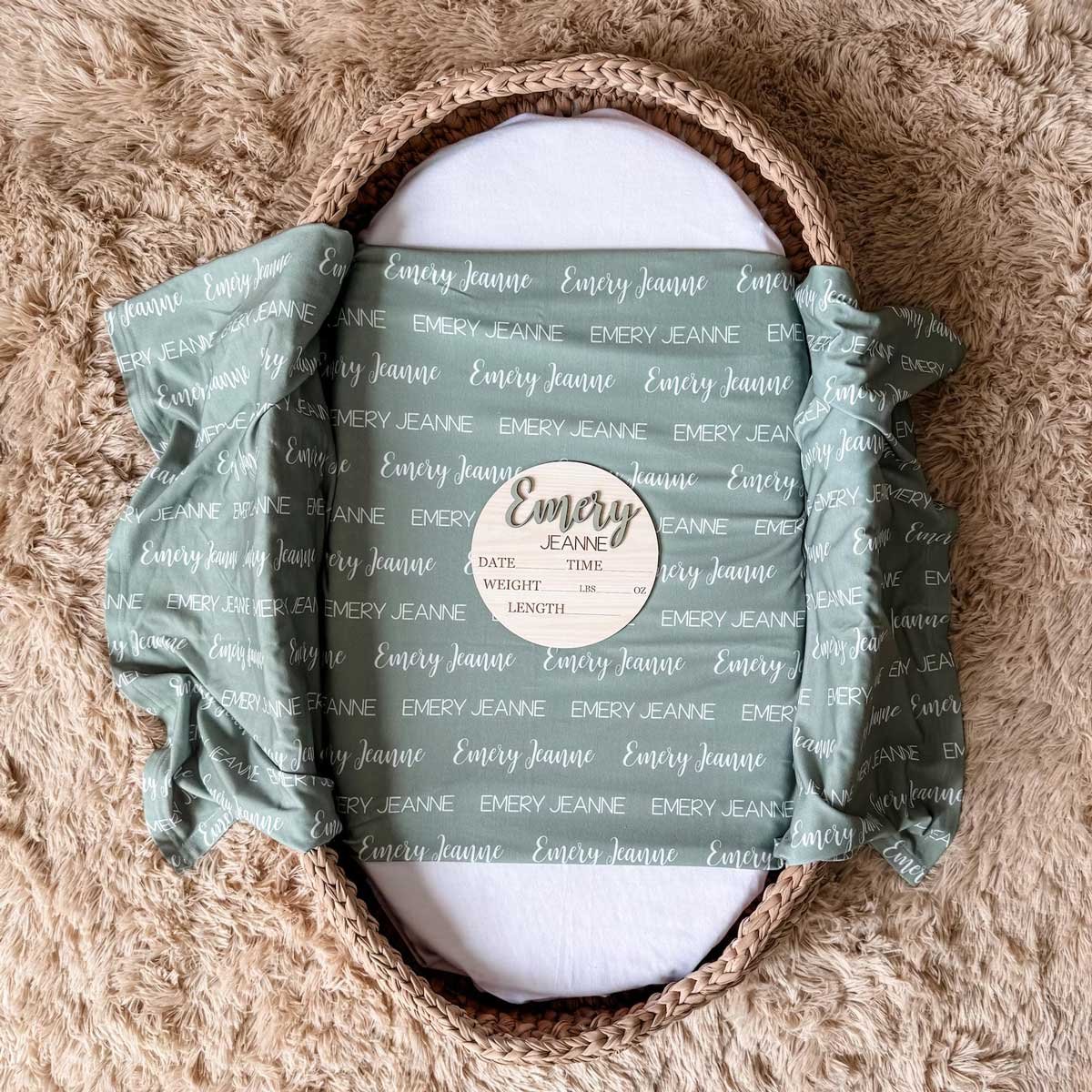 Baby Name Swaddle Blanket