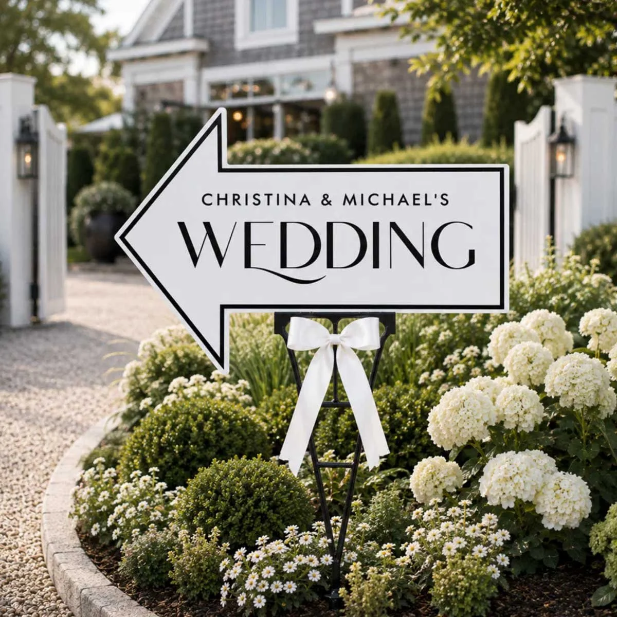 Wedding Directional Arrow Yard Sign Ceremony