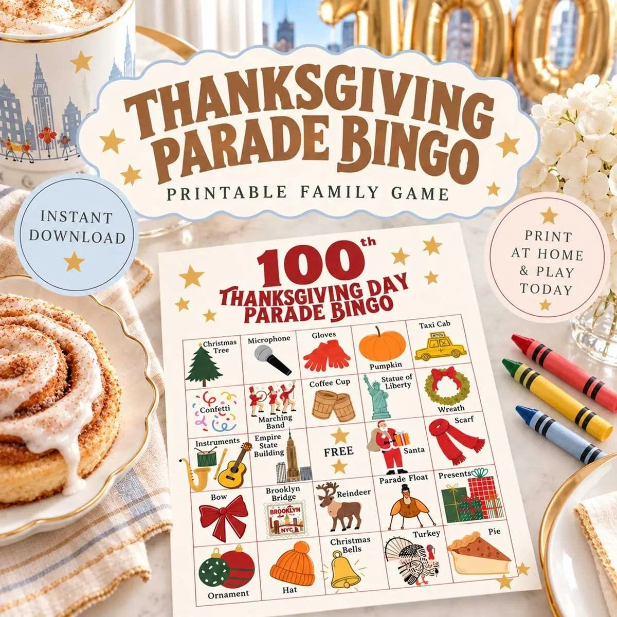 Thanksgiving Day Parade Bingo