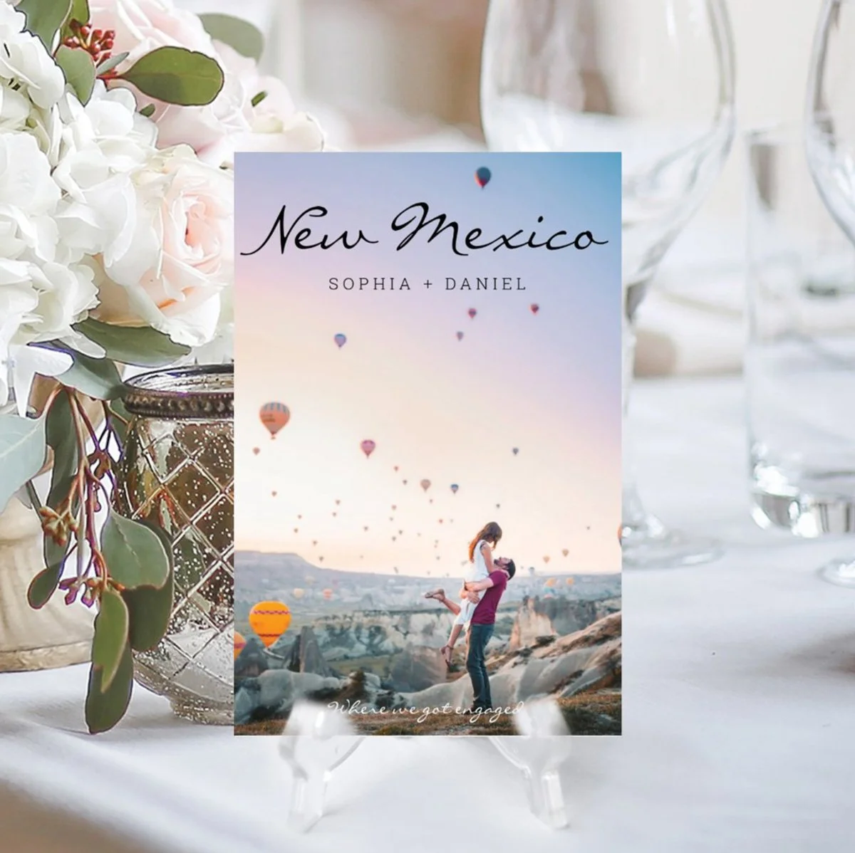 Travel Themed Wedding Photo Table Number Cards