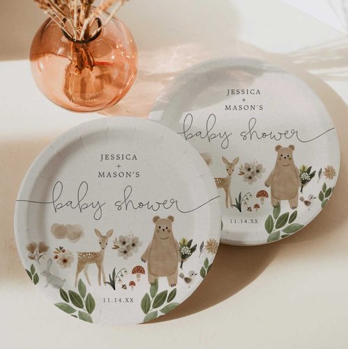 16 Woodland Themed Baby Shower Ideas - Animal Baby Shower Decorations