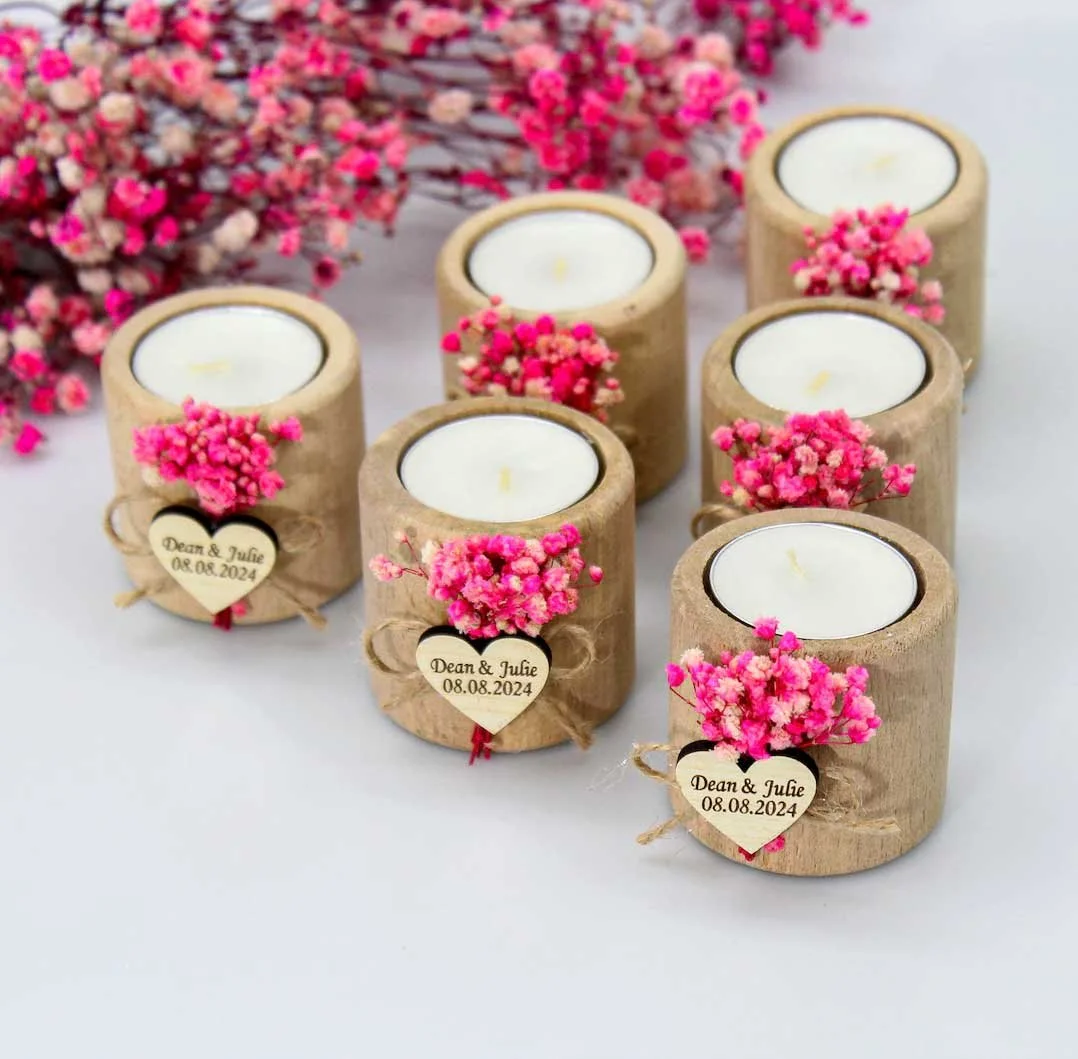 Personalized Wedding Candle Favors