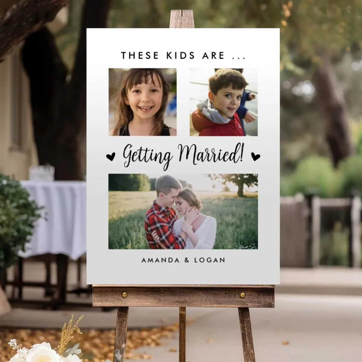 Kids Are Getting Married Wedding Welcome Sign
