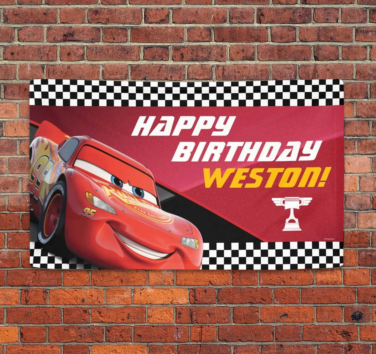 Cars Lightning McQueen Birthday Party Banner Decorations 