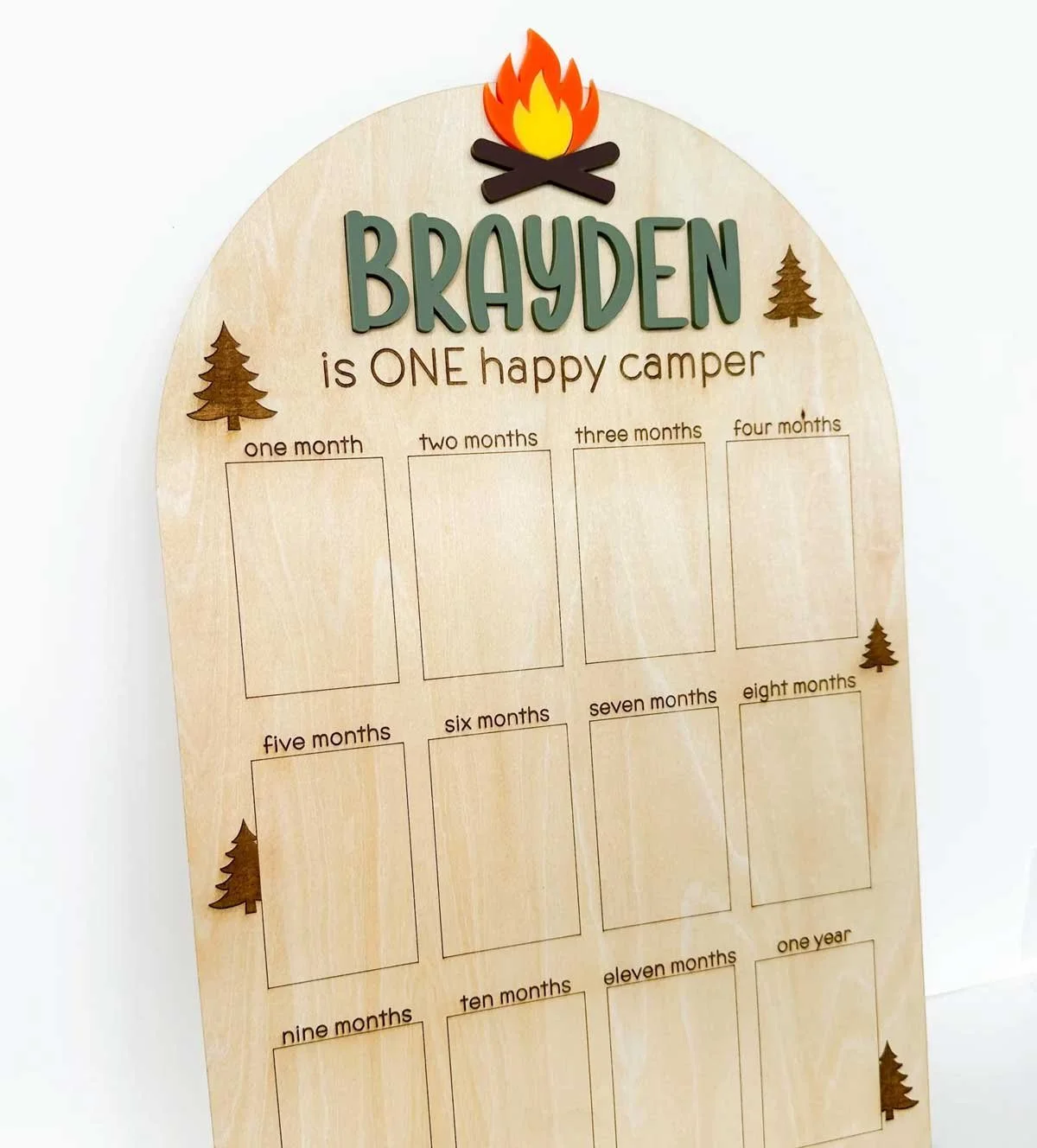 Happy Camper One Year Photo Board