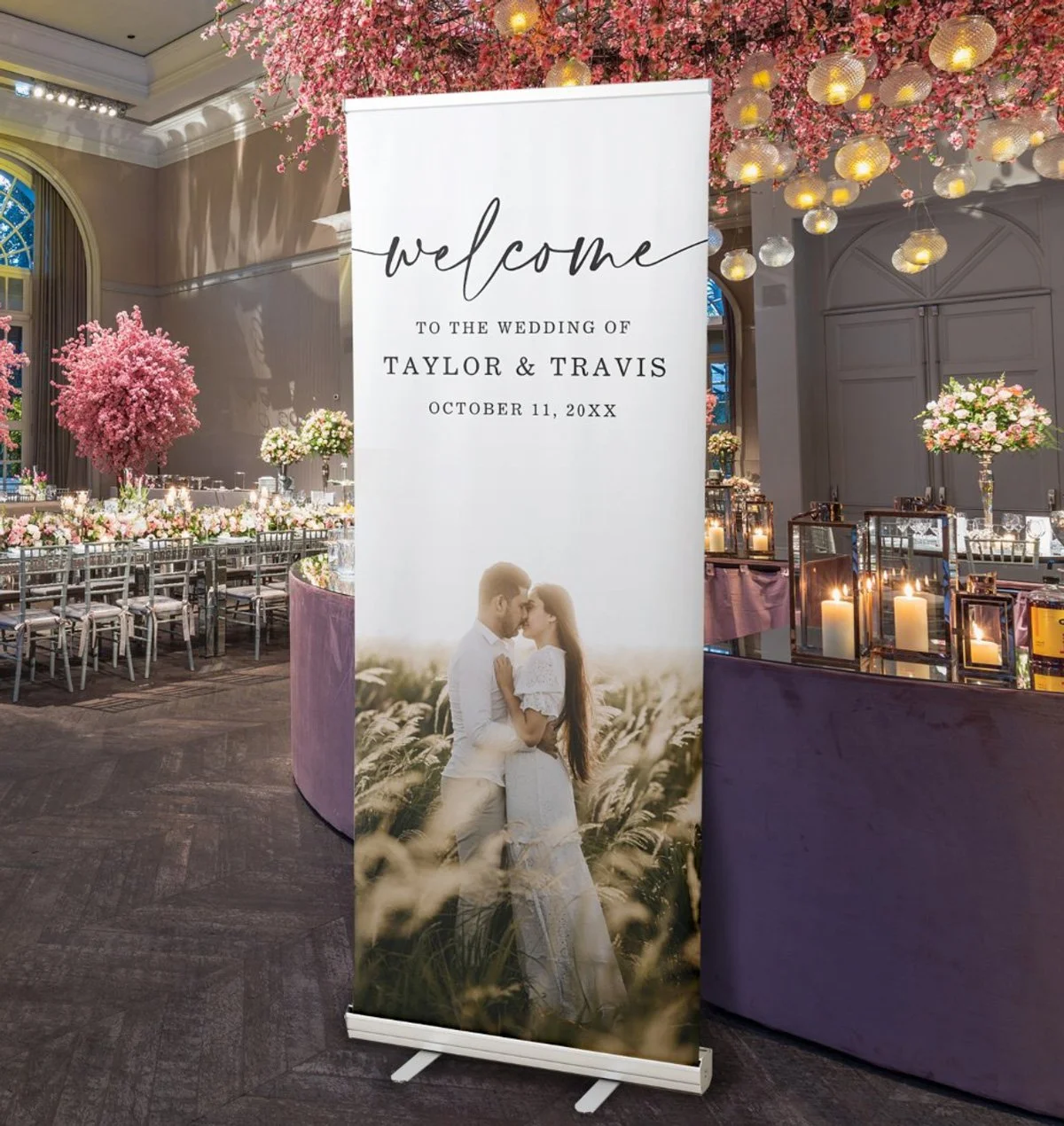 Welcome Wedding Photo Retractable Banner