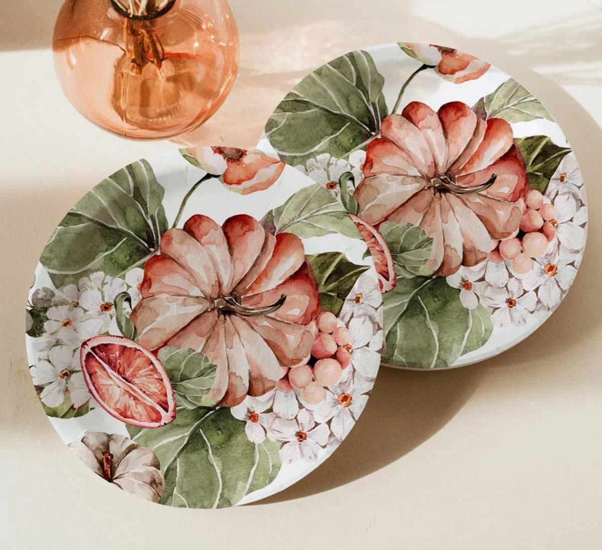 A Little Pumpkin Baby Shower Paper Plates