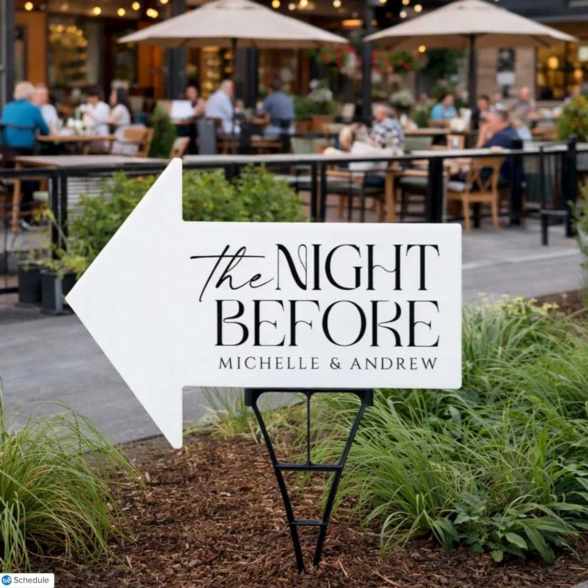 Rehearsal Dinner Arrow Yard Sign