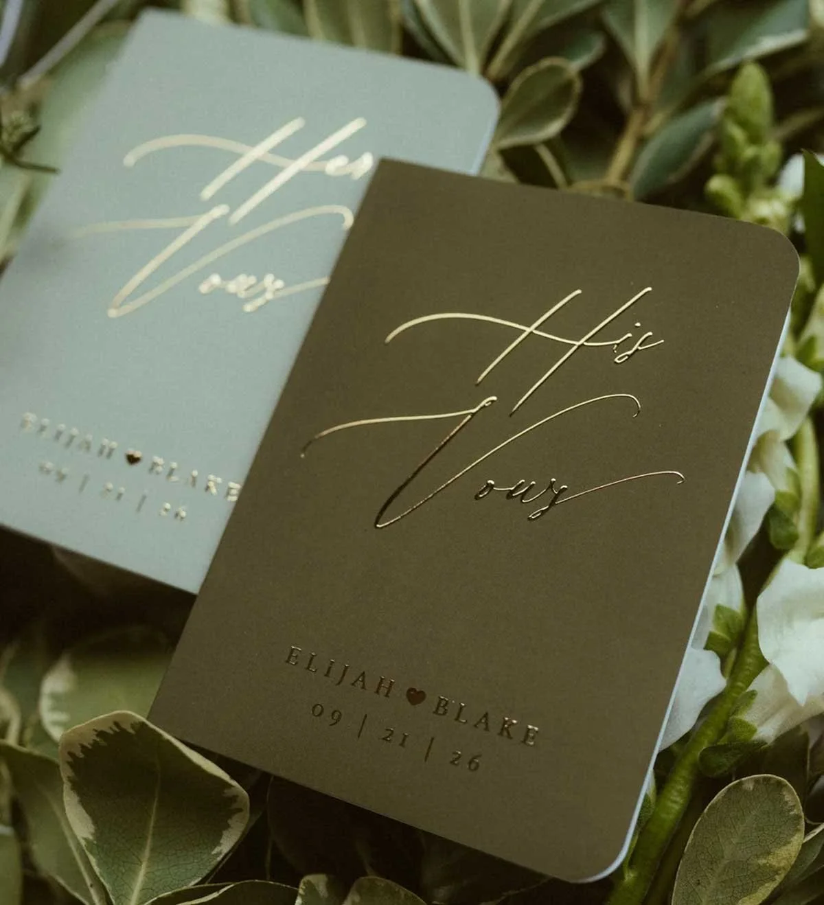 Boho Wedding His Hers Vow Books