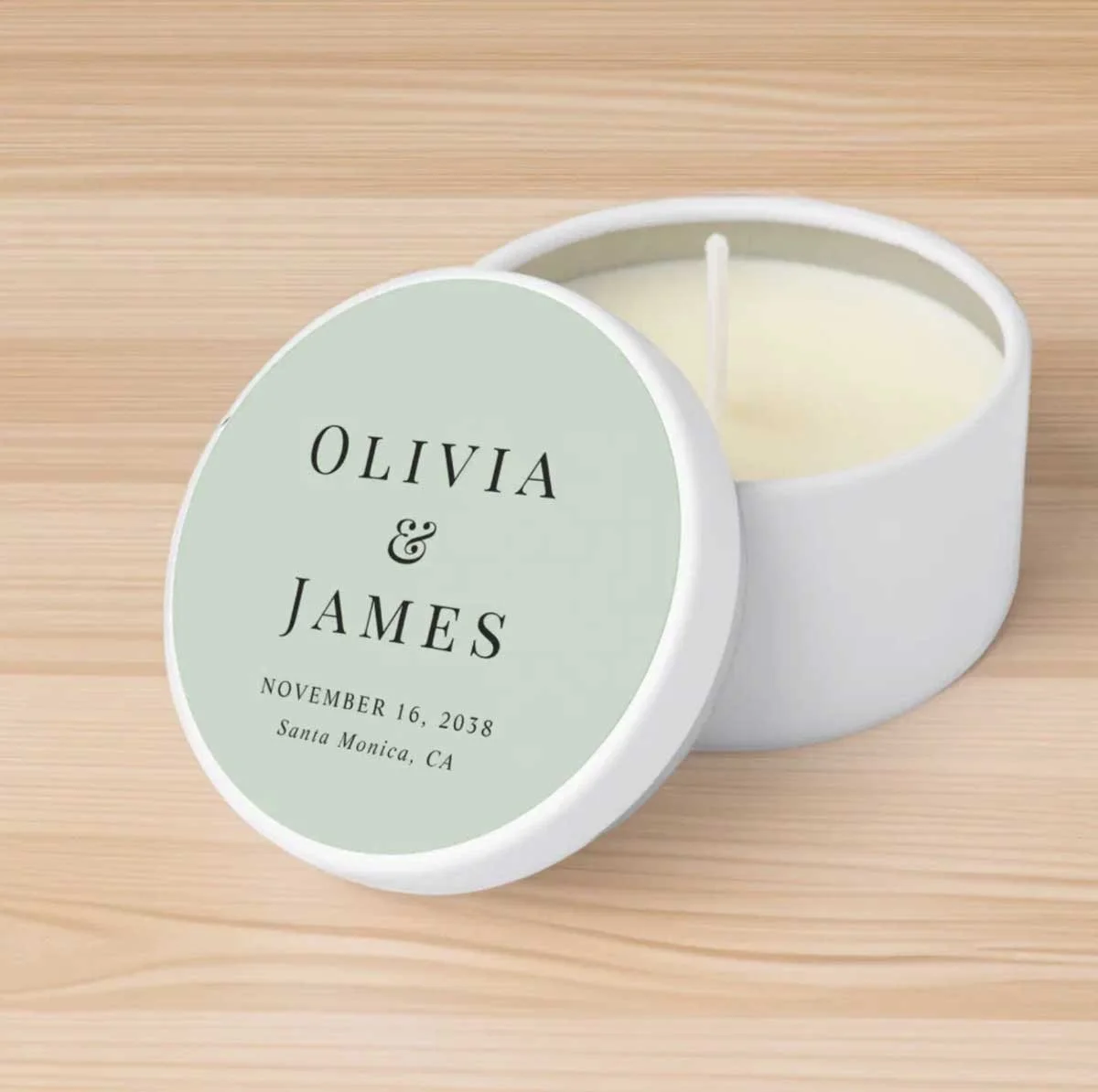 Elegant Monogram Wedding Mini Candle Favors