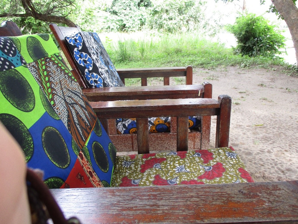 Chitenge chairs on the banks of South Luangwa 