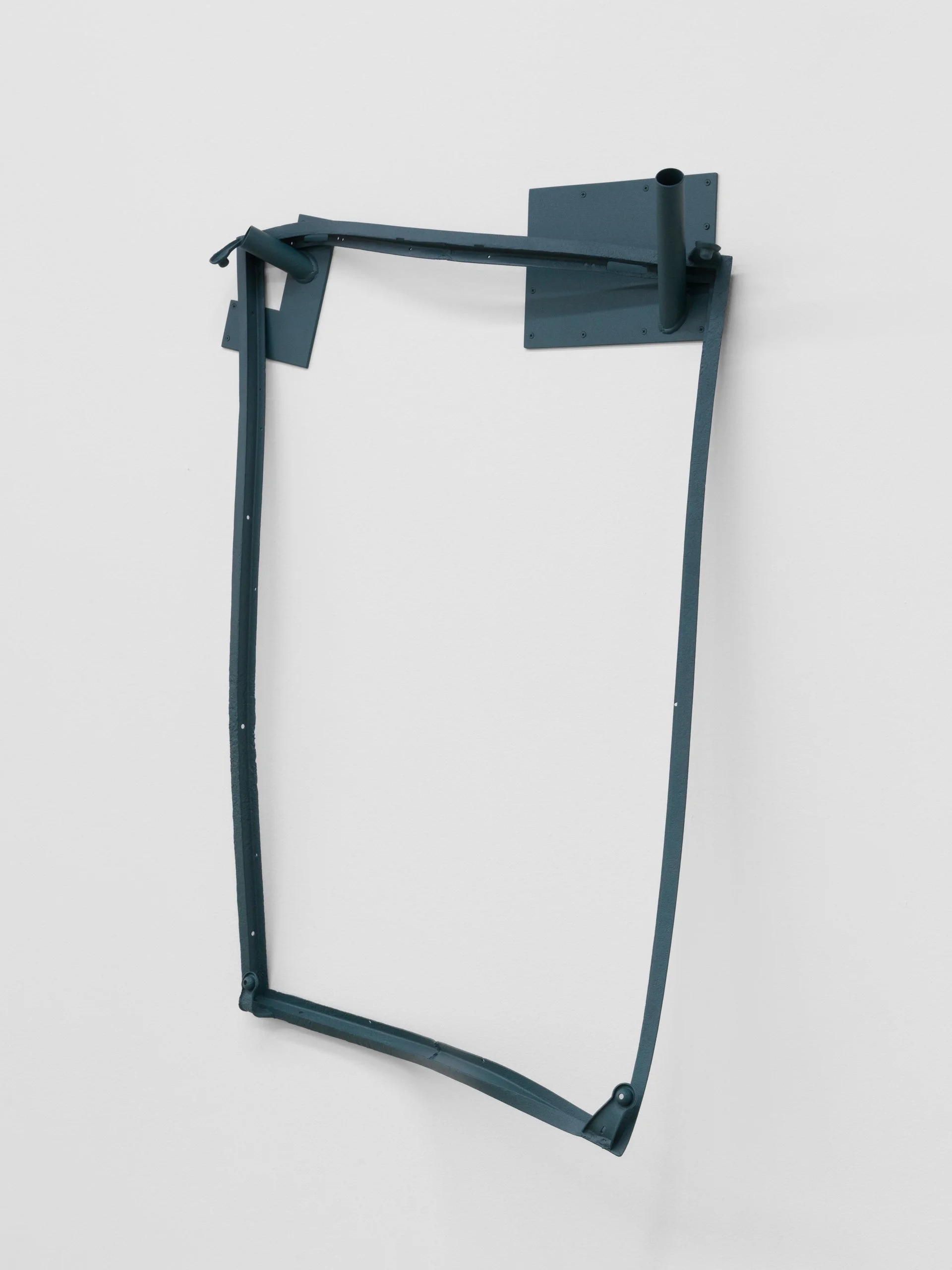  “Sculpture for Void”  2025  Powder coat steel, acrylic gouache, screws  36 x 53 x 11 inches 
