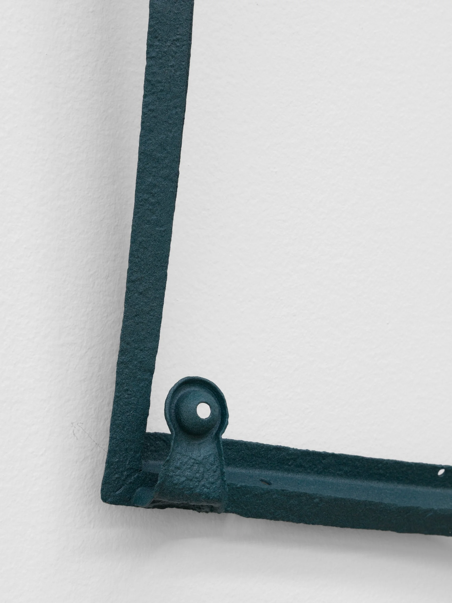  “Sculpture for Void” - detail  2025  Powder coat steel, acrylic gouache, screws  36 x 53 x 11 inches 