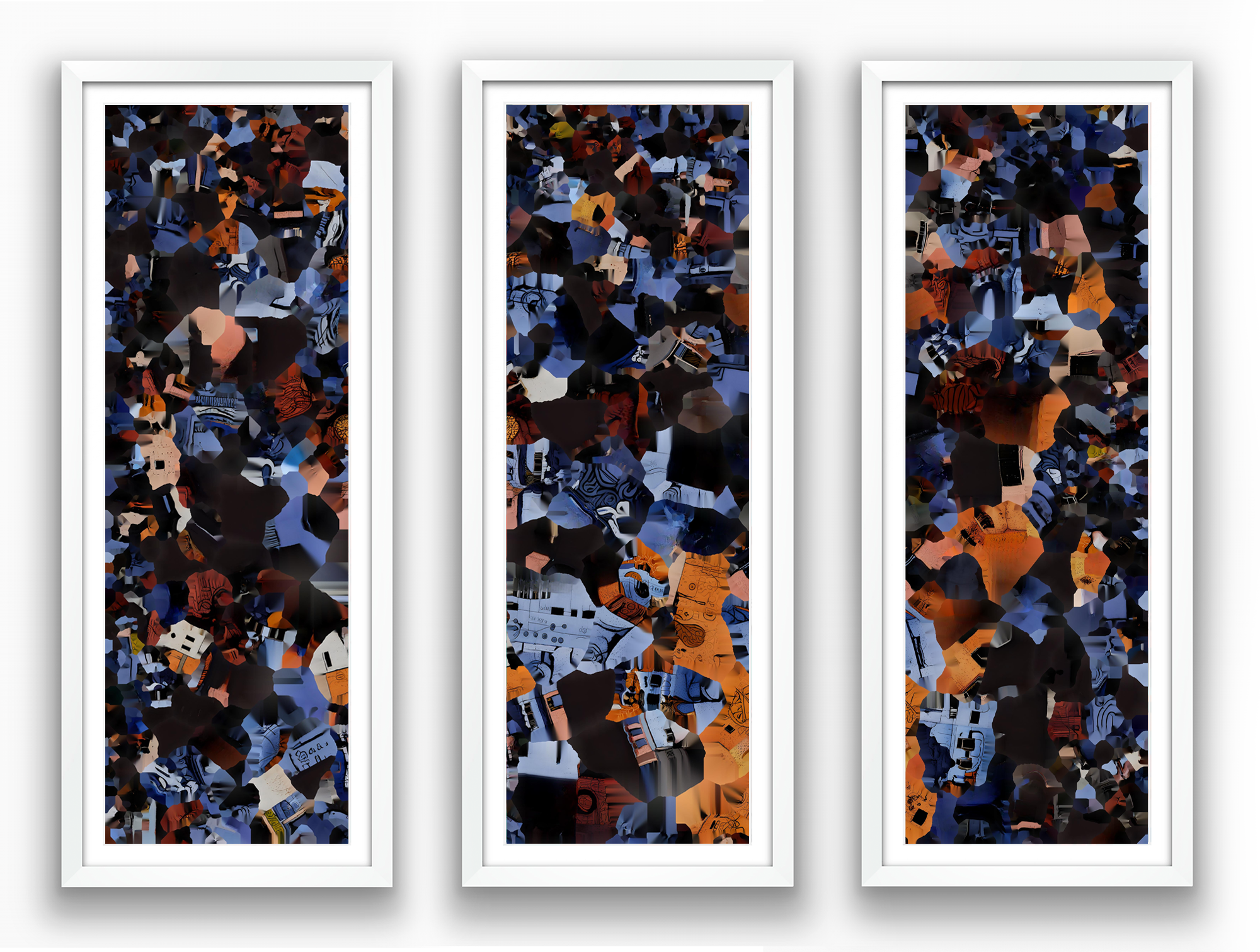 InFlux 3, digital collage, unwrapped 3D street art object