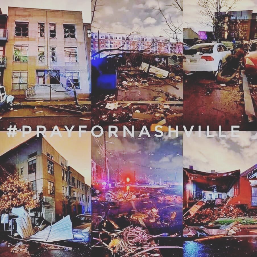 Grateful for Aussie &amp; UK friends and family who have checked in on us- we are all ok, however the devastation in Nashville (especially our old stomping ground in East Nashville) is overwhelming. Lives lost, homes destroyed.. but already signs of 