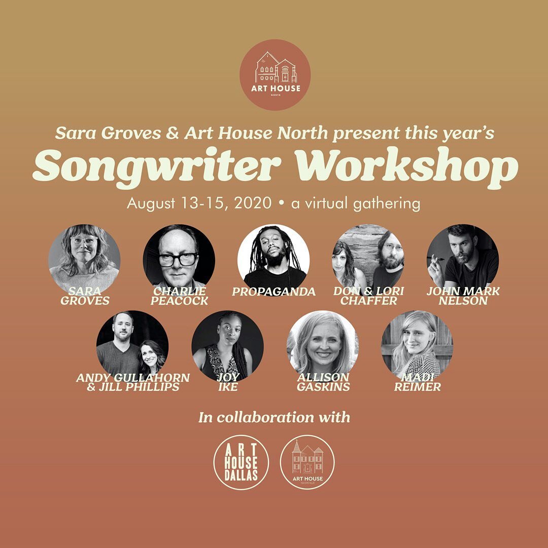 We&rsquo;re excited to partner with @arthousenorth for their virtual 2020 Songwriter Workshop!
We will be providing two and a half days of content for vocational artists, hobbyists, and tinkerers&mdash;all are welcome! Join Sara Groves and other Art 