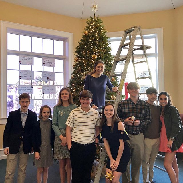 We love our youth group! Thanks for helping us finish up the Christmas tree decorations!