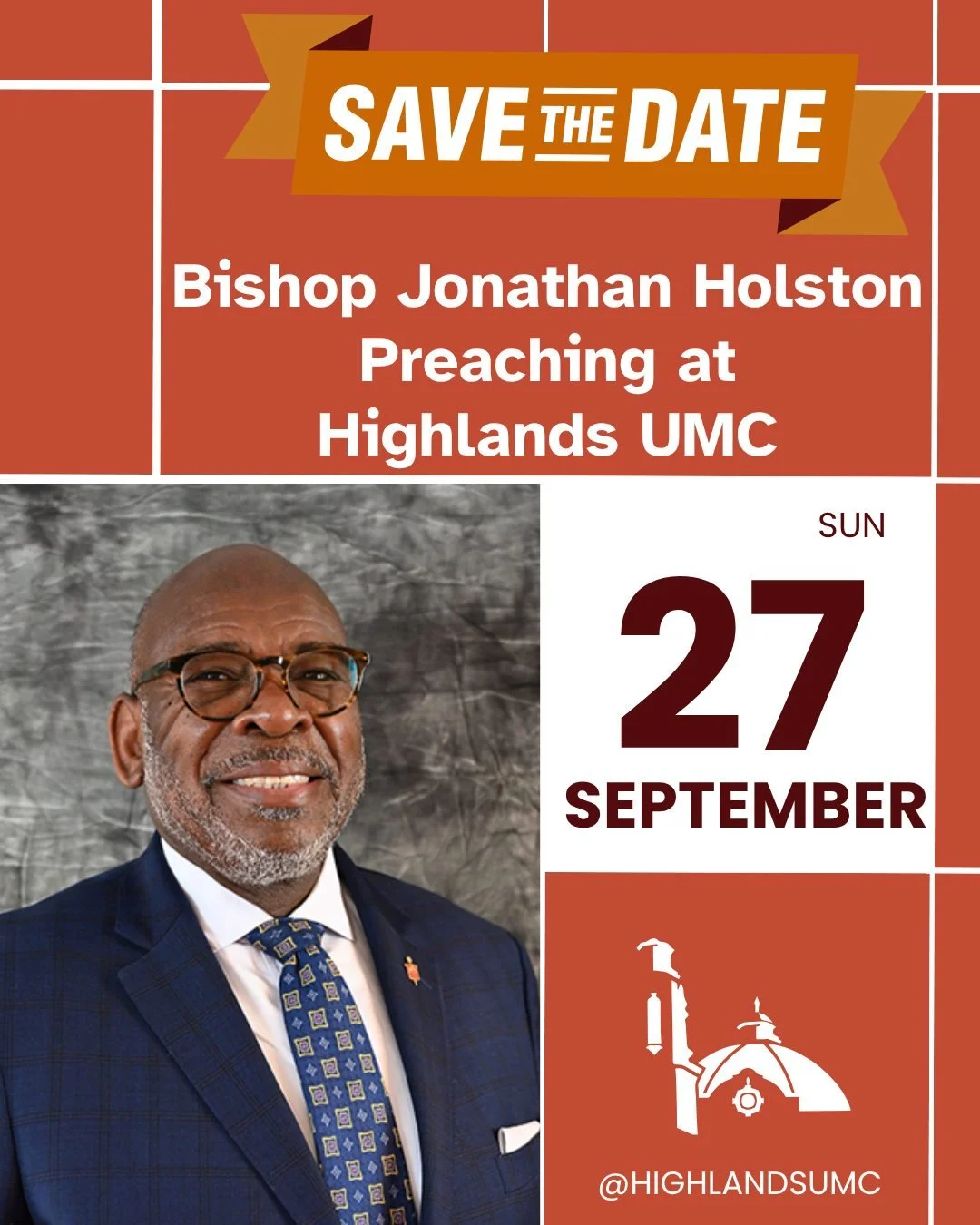 We are looking forward to hosting Bishop Jonathan Holston next Sunday, September 27! We hope you will make plans to attend and invite friends to come to church with you.