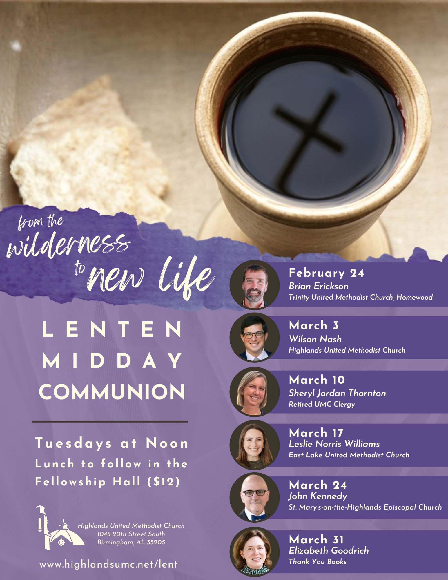 Lenten Midday Communion | Highlands United Methodist Church