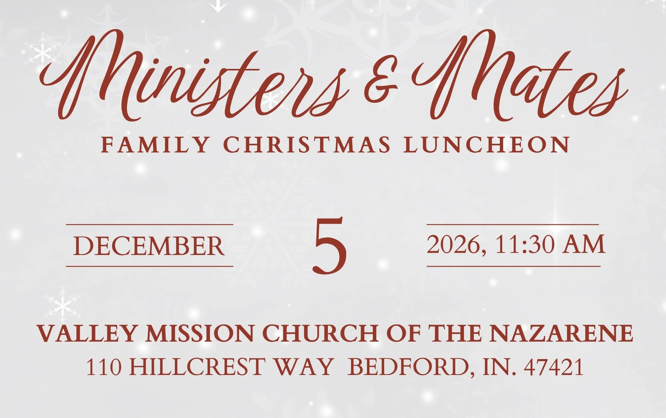 Ministers and Mates Family Christmas Luncheon