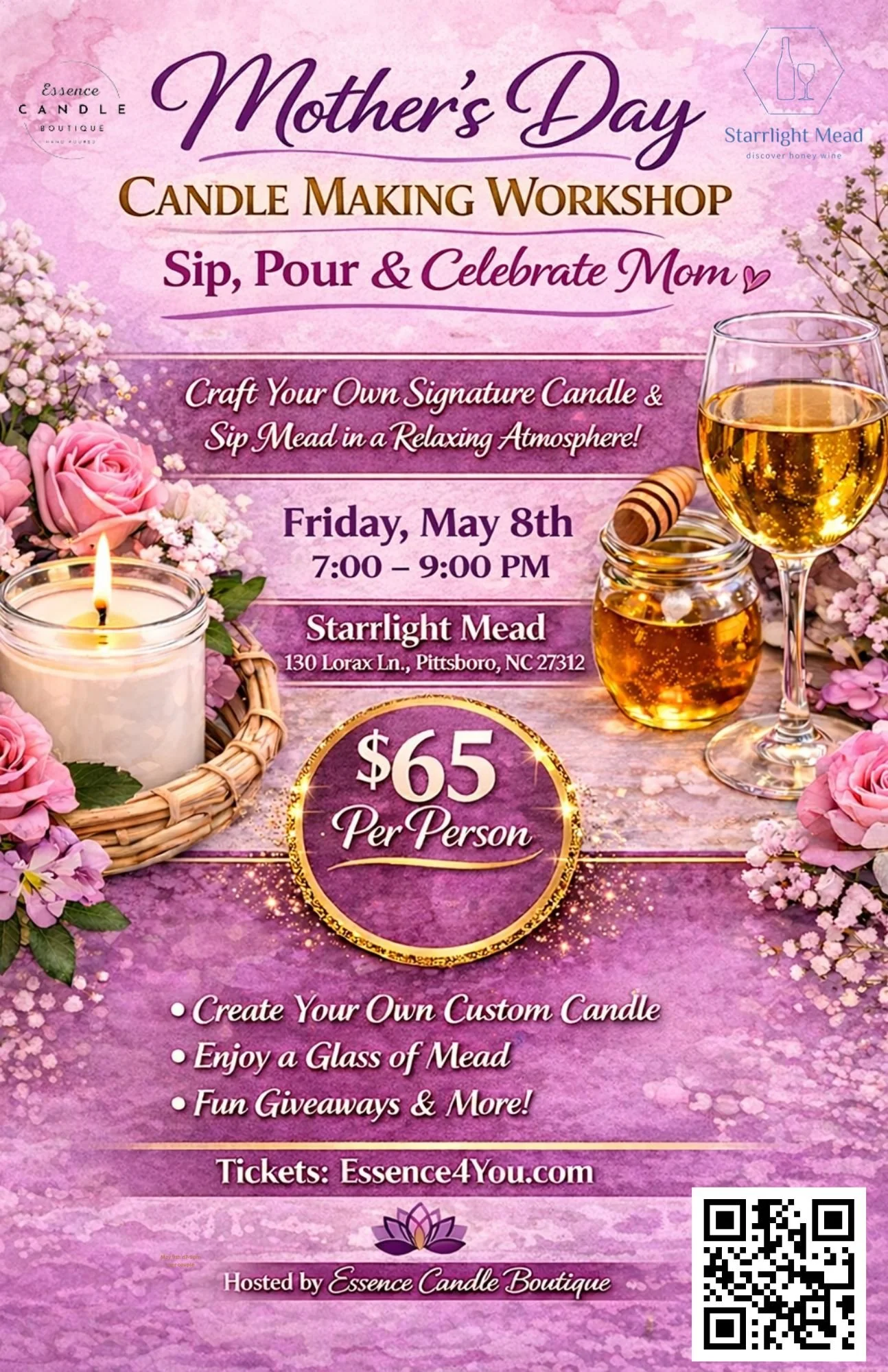 Mother's Day Candle Making