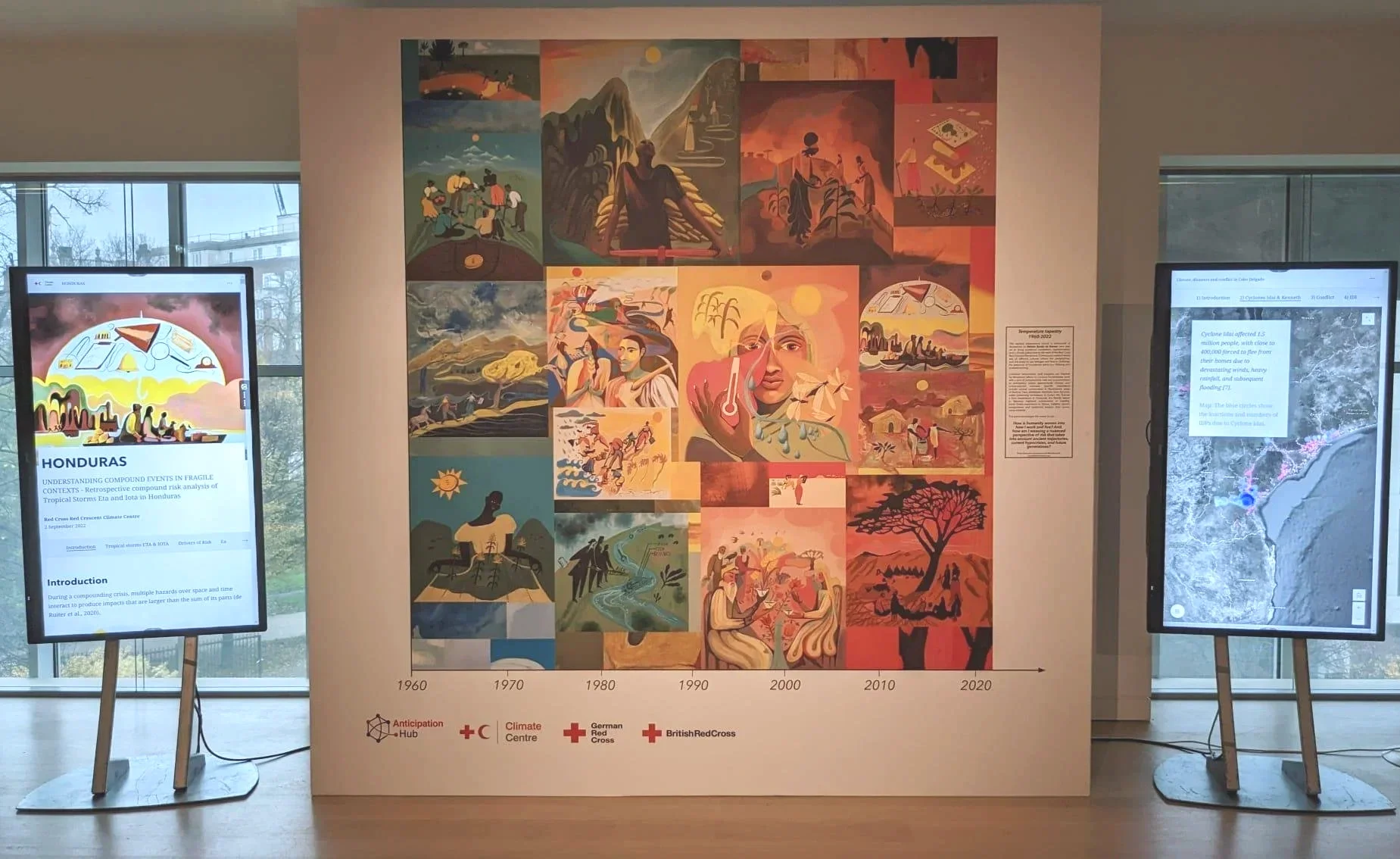 Temperature Tapestry 1960 - 2022 at Design Museum London