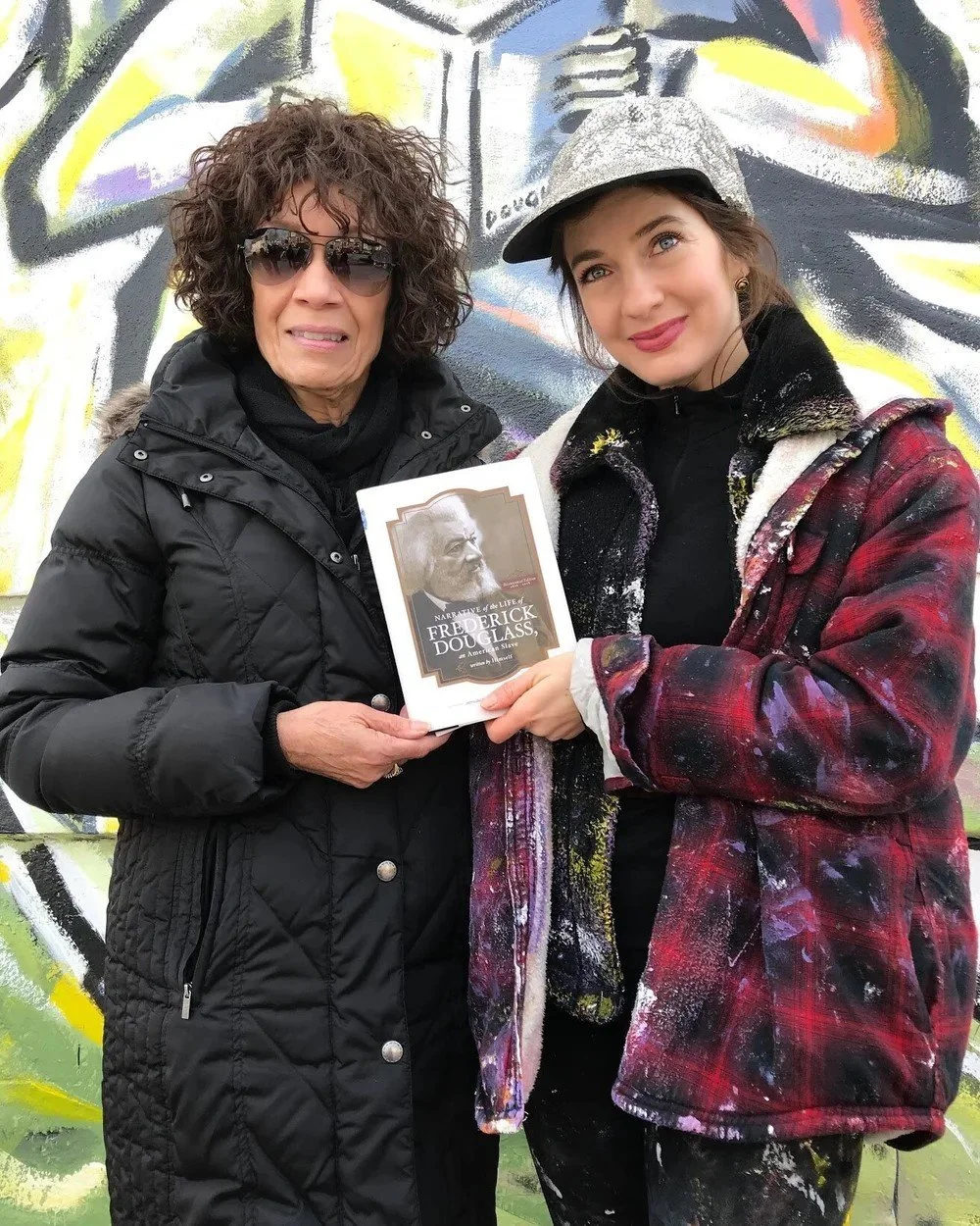 Frederick Douglass Bicentennial mural in Anacostia, DC, USA
