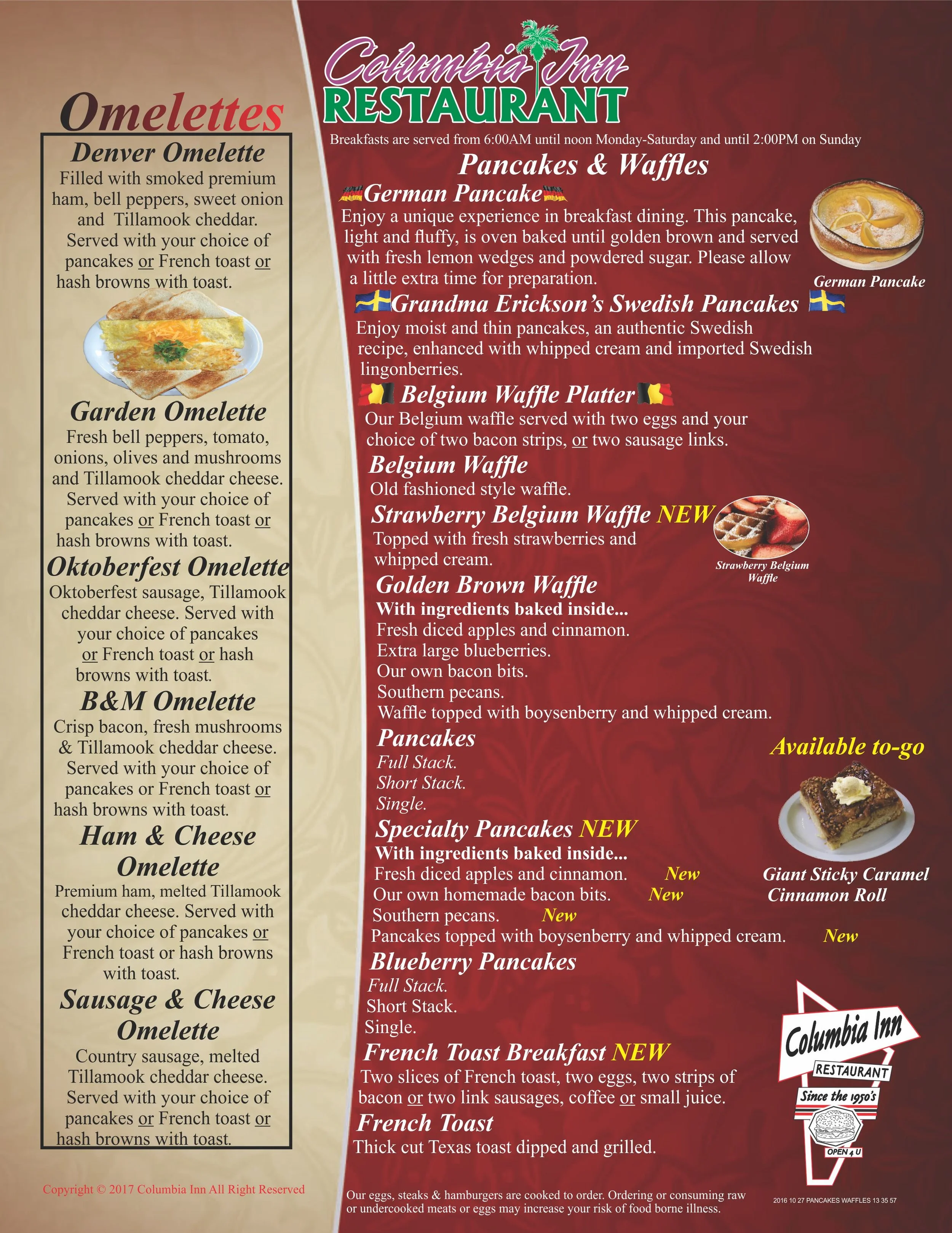 Omelettes, Pancakes & Waffles