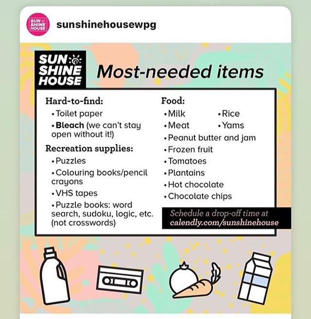 Have any of these most needed items to donate? @sunshinehousewpg