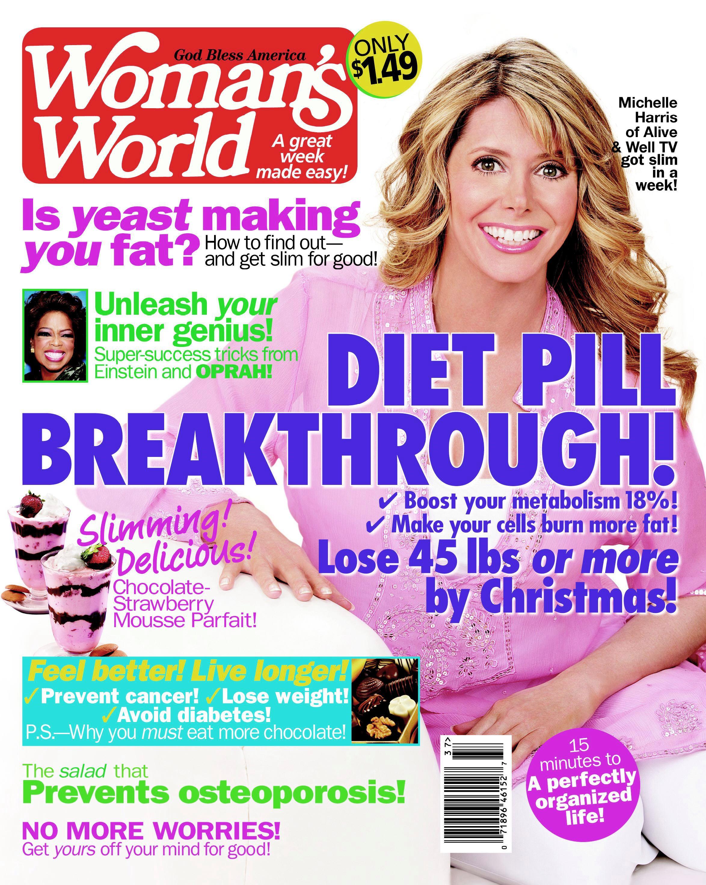 Michelle Harris from Alive & Well TV show on cover of Woman's World