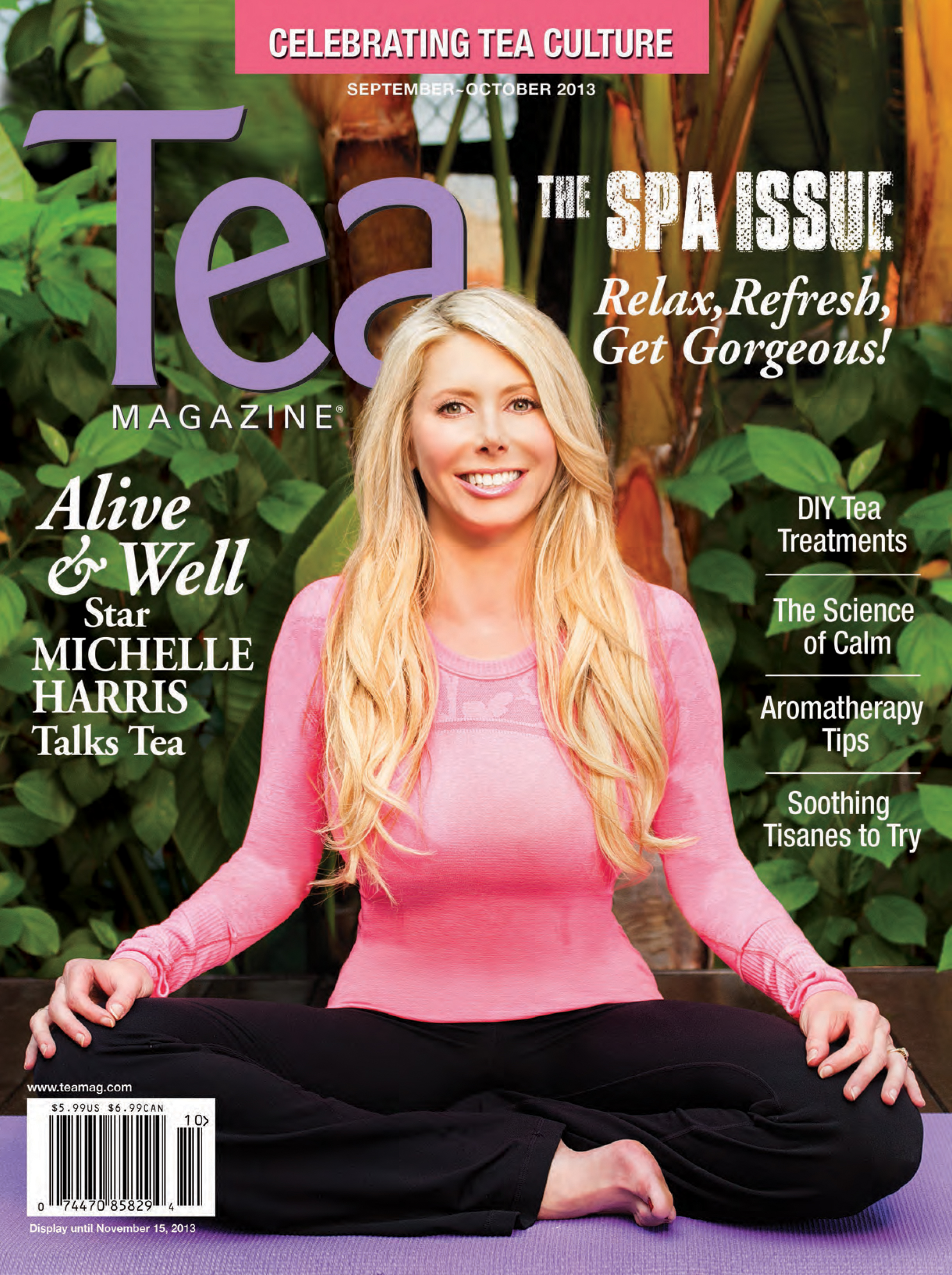 Michelle Harris of Alive and Well TV Show on the cover of Tea Magazine.