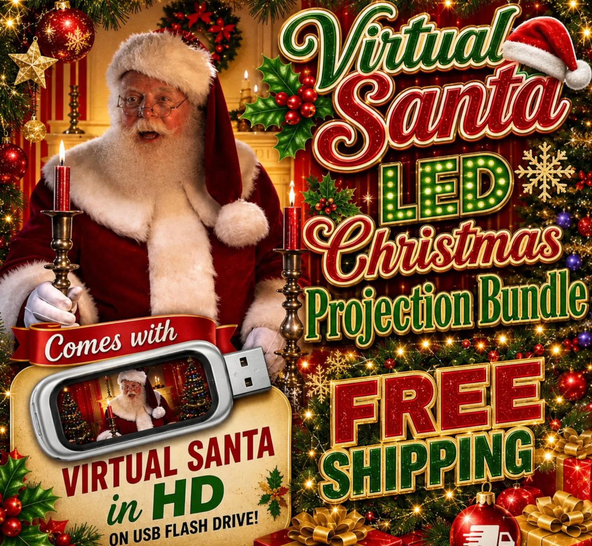 VIRTUAL SANTA PROJECTOR BUNDLE