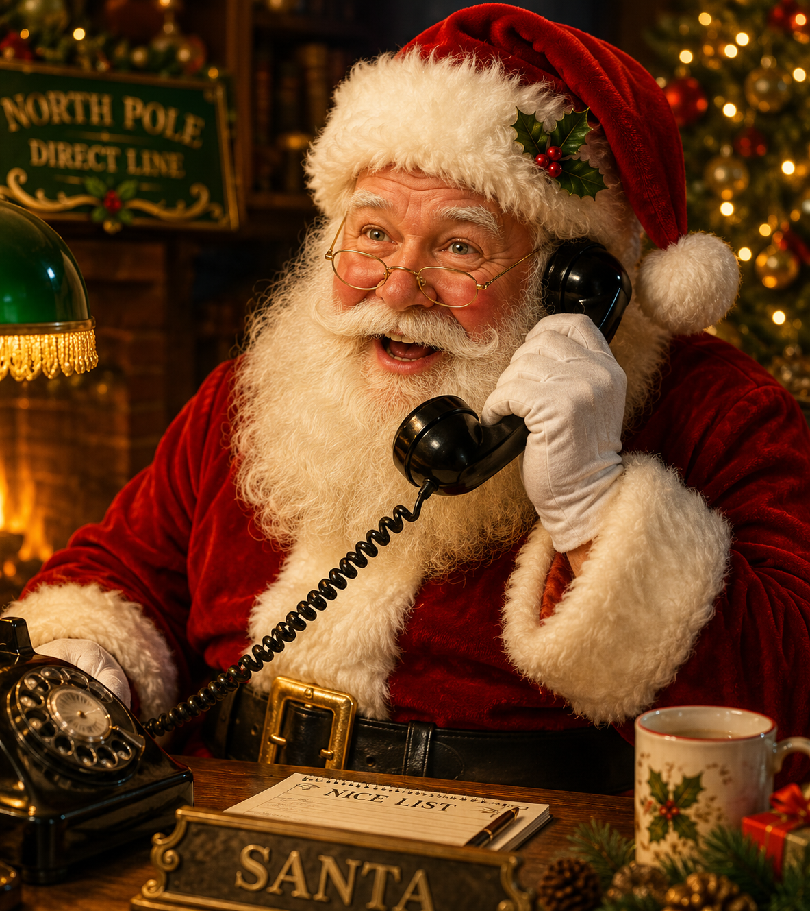 Santa Claus On The Phone