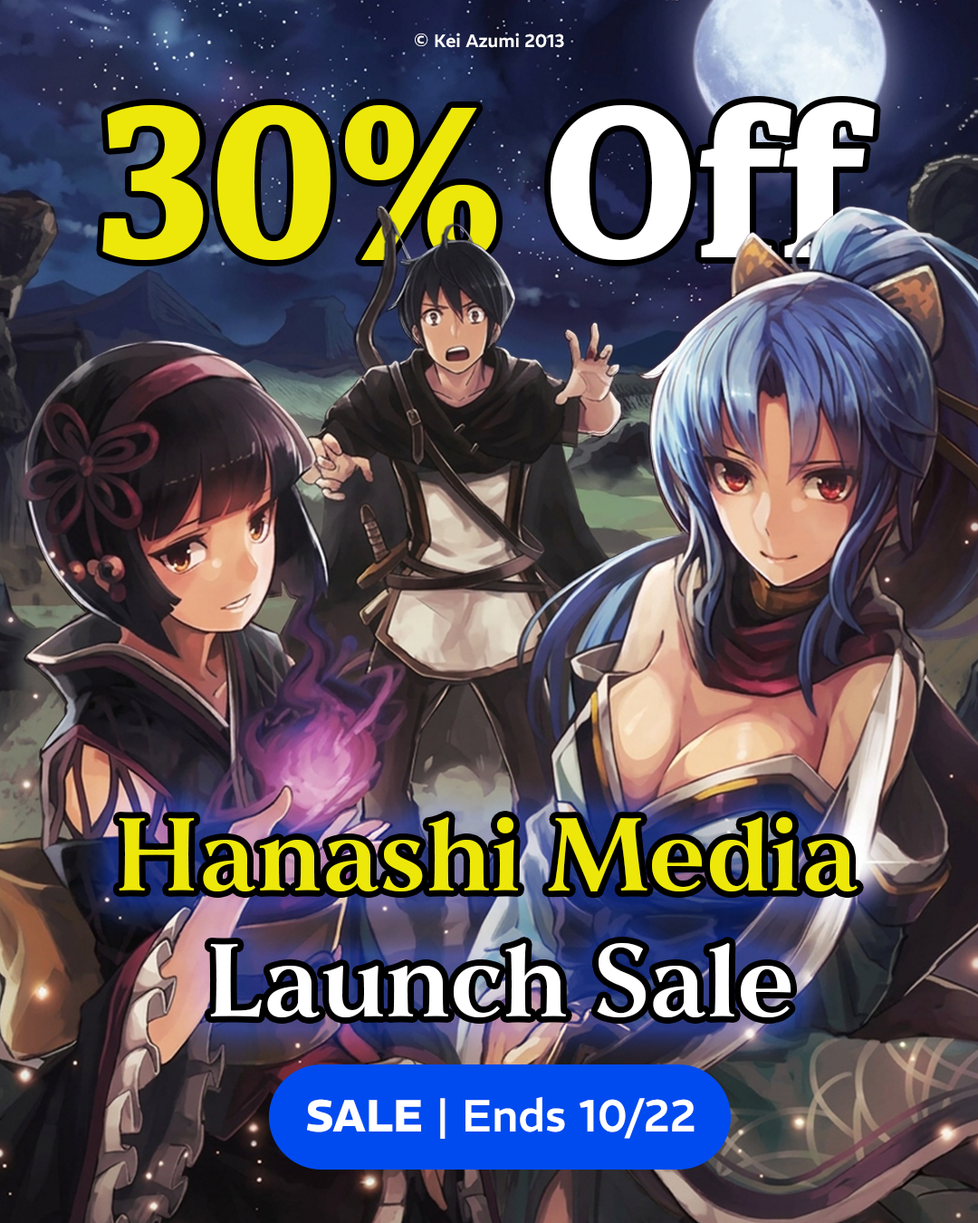 Hanashi Media Joins BookWalker with a 30% Launch Sale