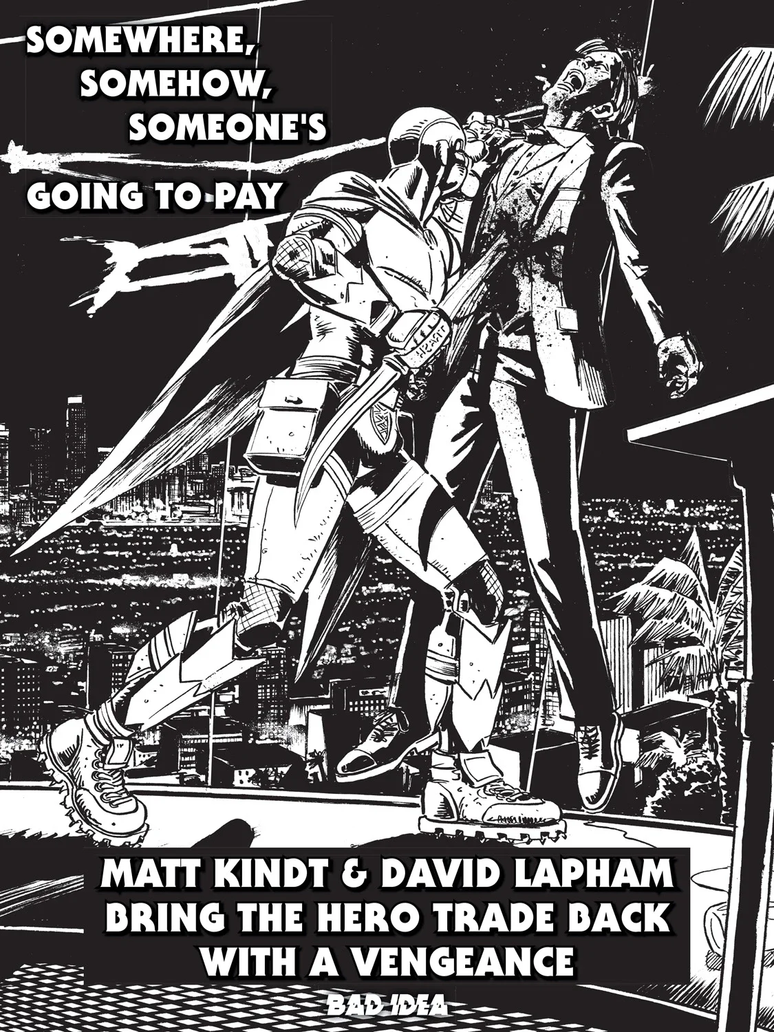 BAD IDEA Lunar Solicitations For January 2027 -- MATT KINDT &amp; DAVID LAPHAM Unleash A Brand-New HERO TRADE Story Told Entirely In SPLASHSCOPE!