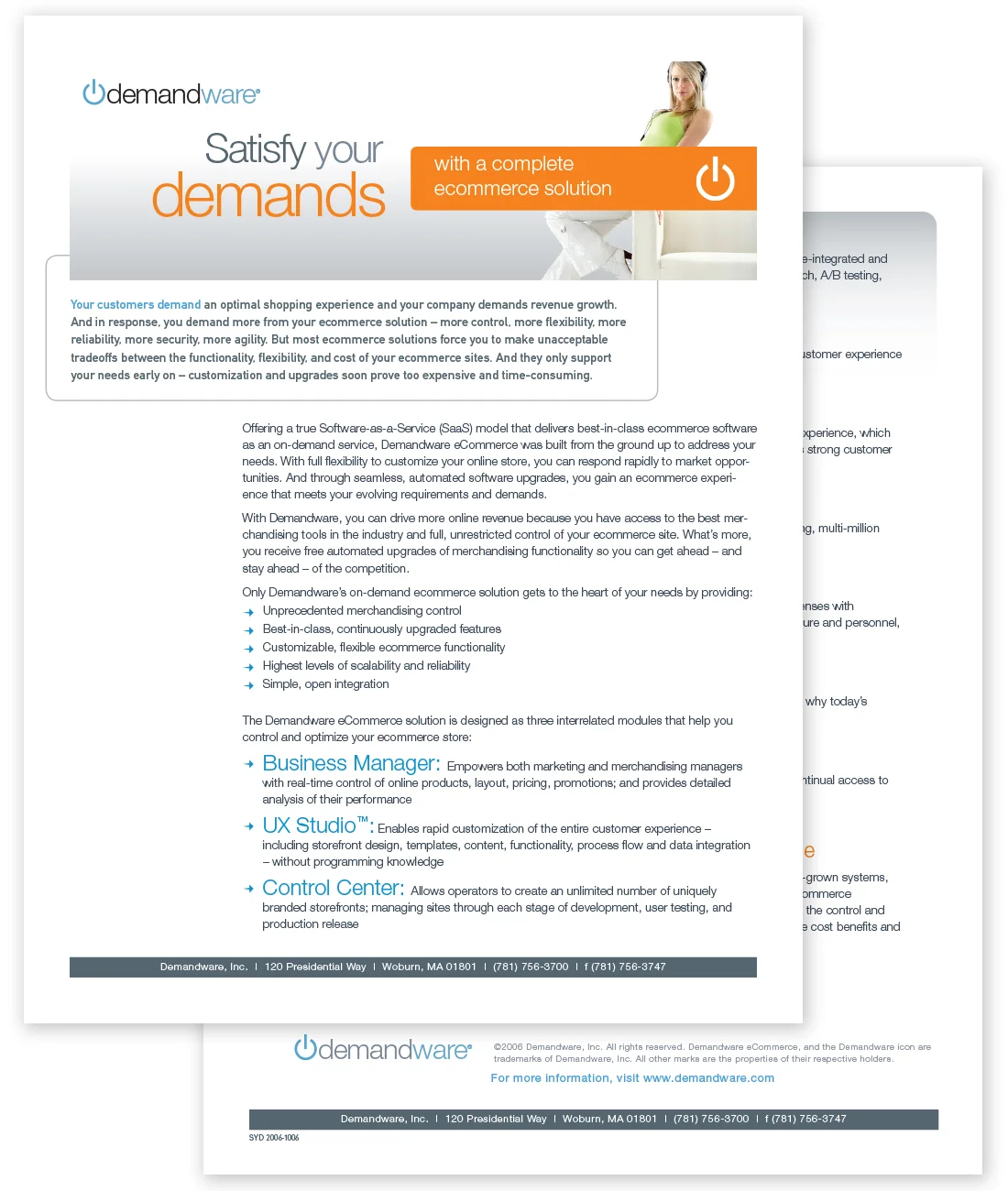  demandware – Data Sheets 