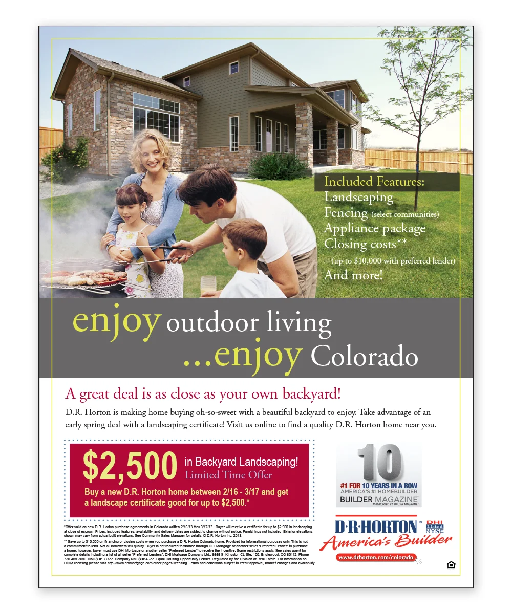  DR HORTON Magazine Ad 