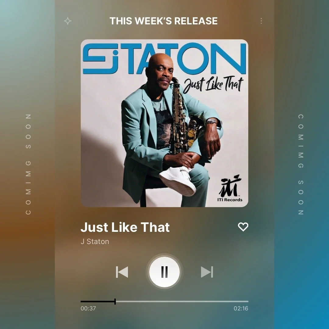 ⏳ The countdown is on ⏳
Only a few days until J Staton&rsquo;s new album Just Like That arrives.

Get ready for smooth grooves, soulful saxophone, and a sound that connects straight to the heart.

The official release is almost here. Streaming everyw