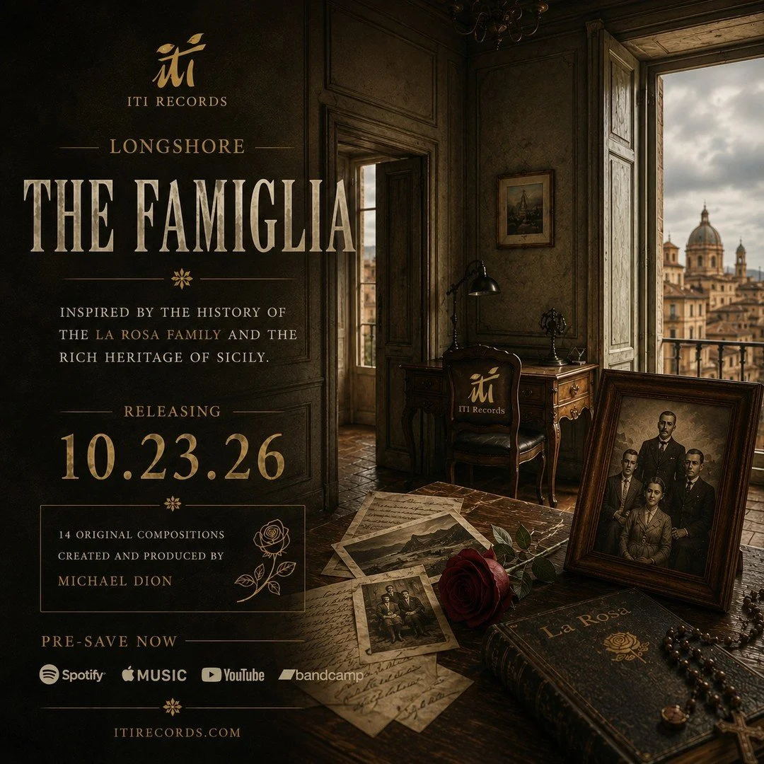 🌹 Every Family Has a Beginning

Every family carries a story.

Longshore's upcoming release, The Famiglia, is inspired by the history of the La Rosa family and the rich heritage of Sicily. From Sicily and Calabria to Florence, the album reflects the