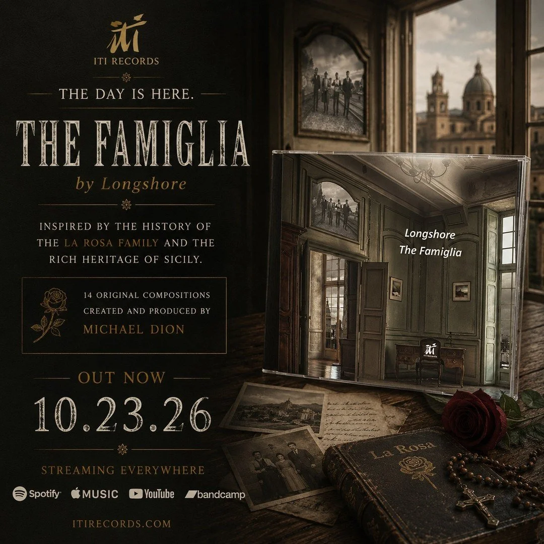 🎼 The Legacy Lives On

The wait is over.

Longshore's The Famiglia is now available.

Inspired by the history of the La Rosa family and Sicily's rich cultural heritage, this collection features fourteen original compositions created and produced by 