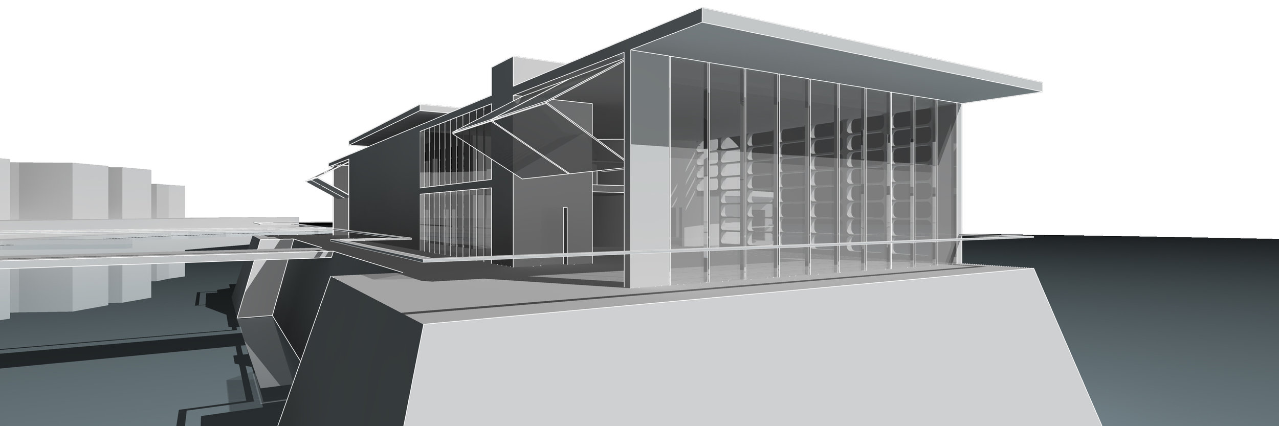 Perspective View of the Concert Hall Entry Lobby