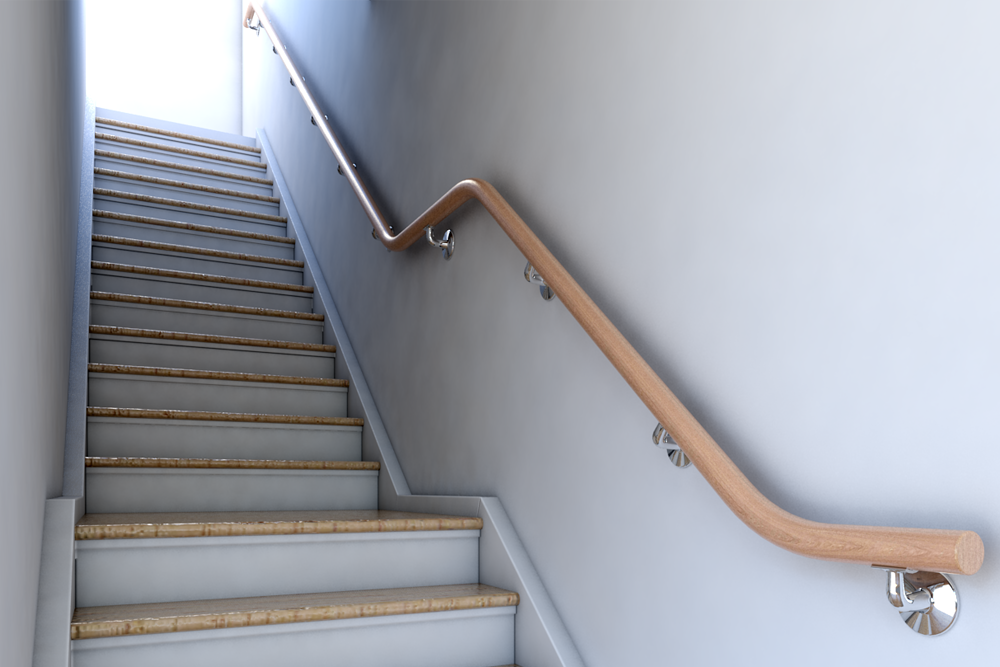 Design Development rendering of the new staircase.