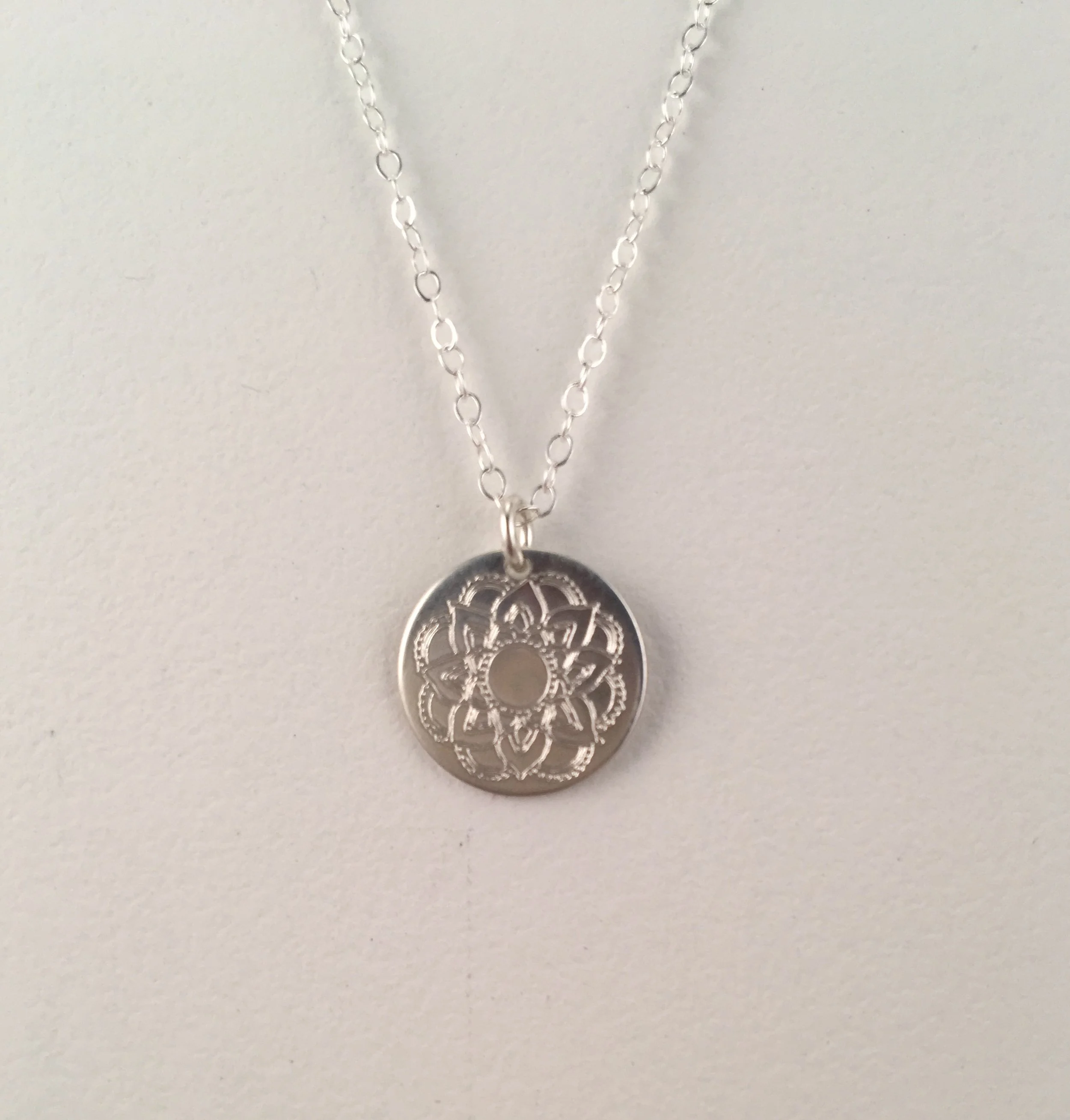 worth mandala, sterling silver