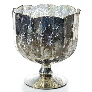 Silver Mercury Footed Vase