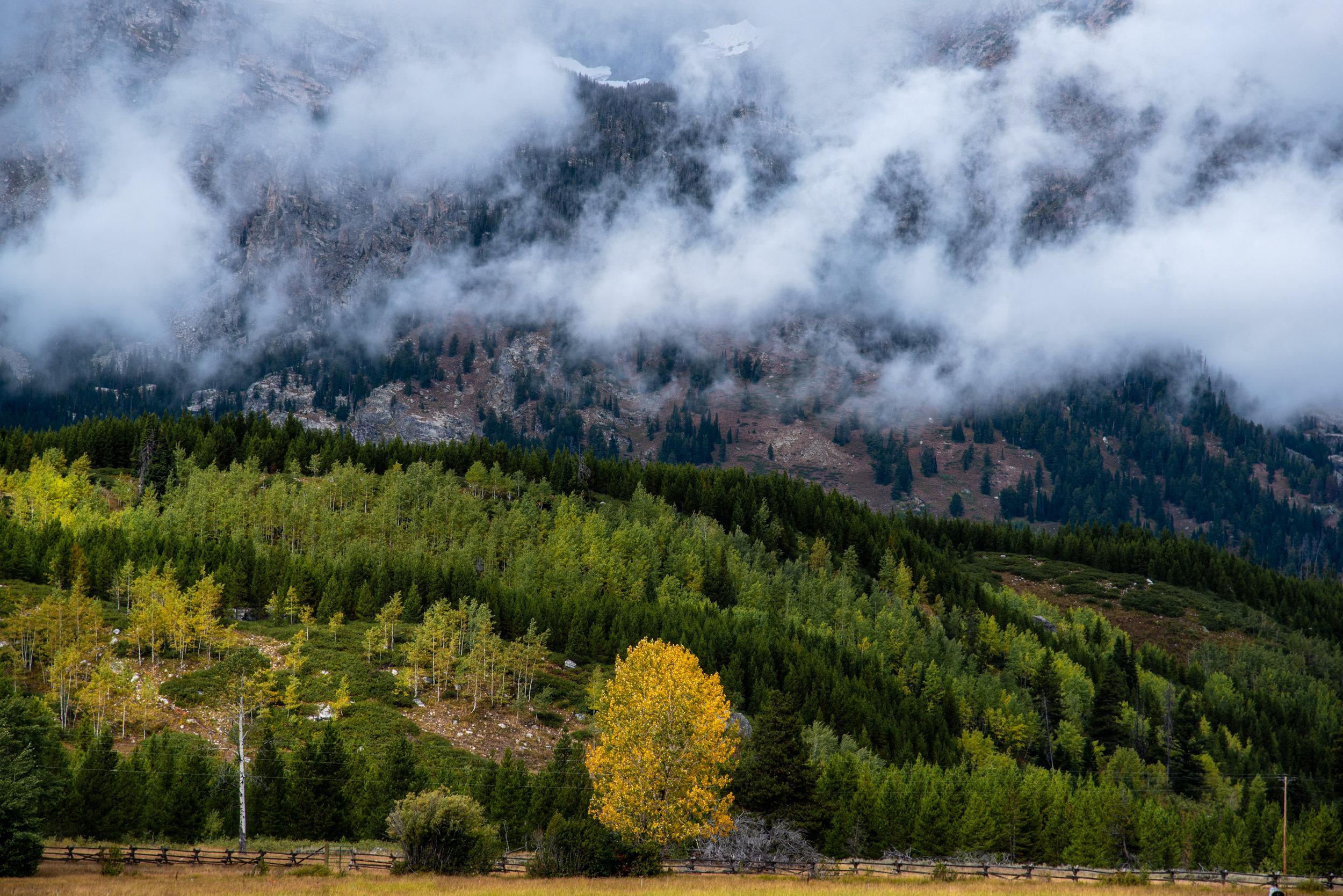 Clouds Lifting From Teton Valley