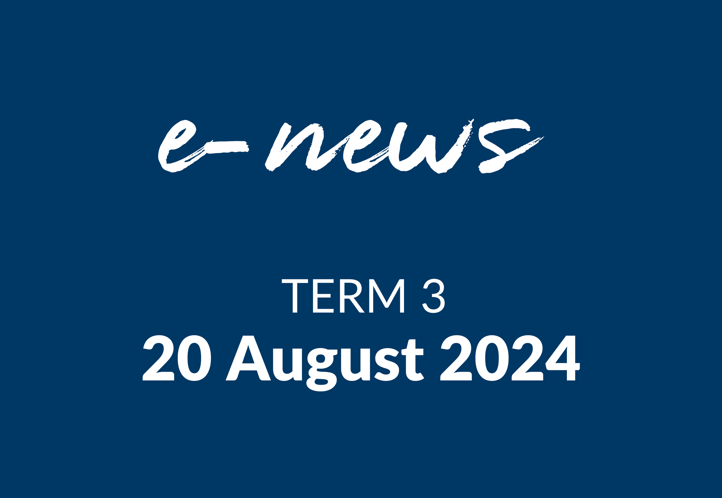 E-News 20 August