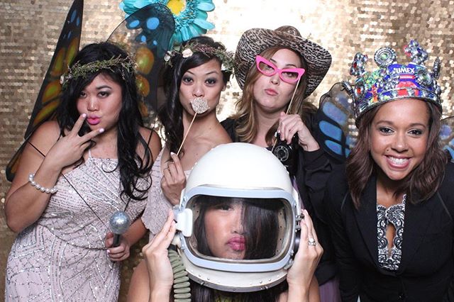Props or no props? It is different for every event but If your guests can rock the props like these girls- How could you say no?  #weddingphotobooth